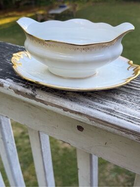 L. BERNARDAUD & CO. LIMOGES GRAVY BOAT MADE IN FRANCE